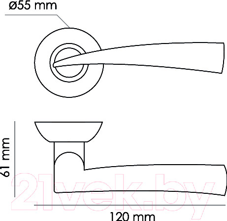 Изображение товара Ручка дверная Rucetti RAP 18 AB