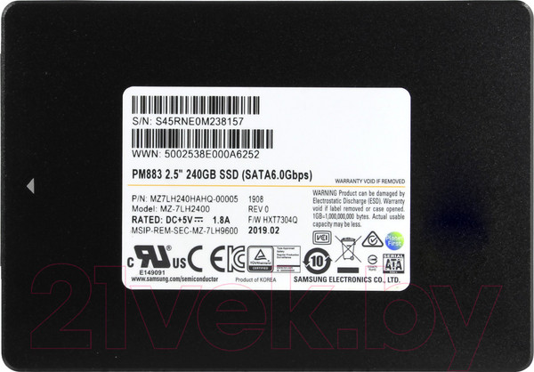 Изображение товара SSD диск Samsung PM883 240GB (MZ7LH240HAHQ)