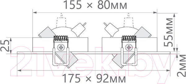Изображение товара Точечный светильник Feron MR16 G5.3 DL2802 / 32641