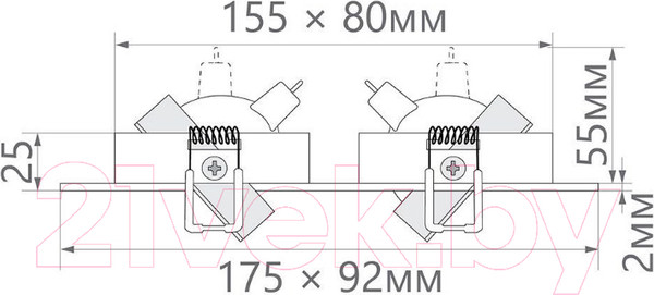 Изображение товара Точечный светильник Feron MR16 G5.3 DL2802 / 32640