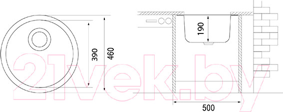 Изображение товара Мойка кухонная Longran Ultra ULS460 (саббиа)