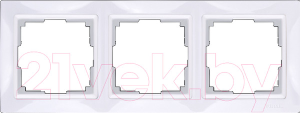Изображение товара Рамка для выключателей и розеток Werkel Basic WL03-Frame-03 / a036627 (белый)