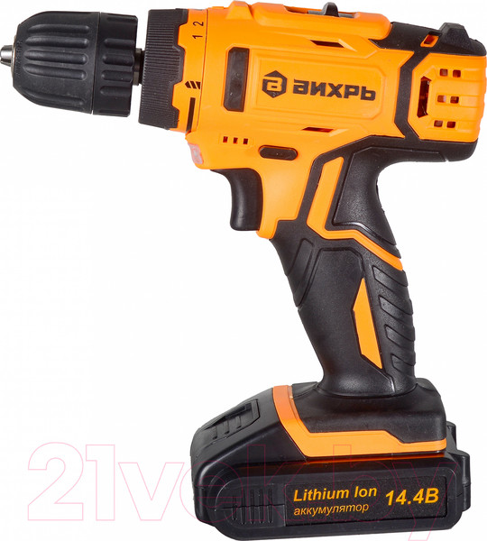 Изображение товара Аккумуляторная дрель-шуруповерт Вихрь ДА-14.4Л-2К (72/14/8)