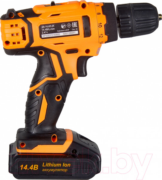 Изображение товара Аккумуляторная дрель-шуруповерт Вихрь ДА-14.4Л-2К (72/14/8)