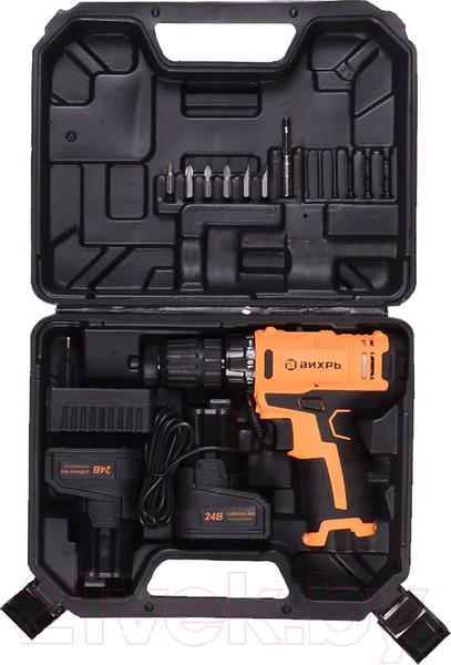 Изображение товара Аккумуляторная дрель-шуруповерт Вихрь ДА-24Л-2КУ (72/14/19)
