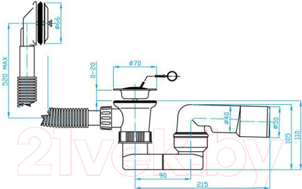 Изображение товара Сифон Plast Brno EV10050