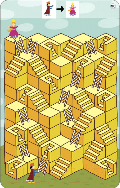 Изображение товара Развивающие карточки Робинс 100 лабиринтов от простых до сложных