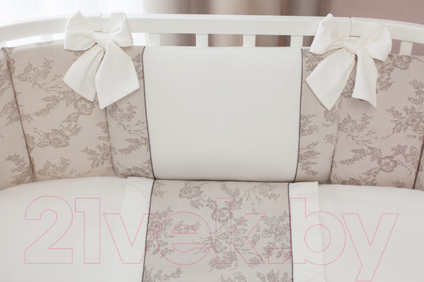 Изображение товара Комплект постельный для малышей Perina Эльфетто Oval / ЭФО6.2 (6 предметов, молочный/белый)