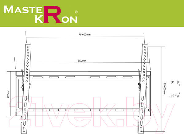 Изображение товара Кронштейн для телевизора MasterKron PLN07-46T (черный)