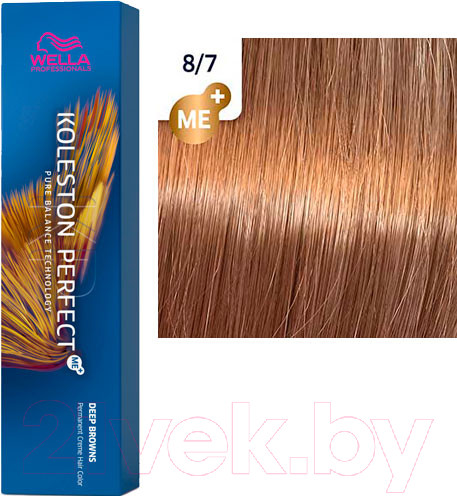 Изображение товара Крем-краска для волос Wella Professionals Koleston Perfect ME+ 8/7 (шоколадный трюфель)