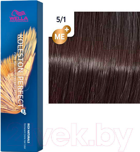 Изображение товара Крем-краска для волос Wella Professionals Koleston Perfect ME+ 5/1 (шоколадное джелато)