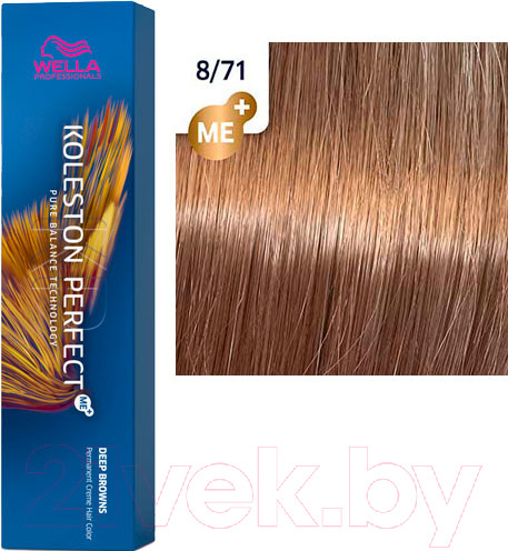 Изображение товара Крем-краска для волос Wella Professionals Koleston Perfect ME+ 8/71 (дымчатая норка)