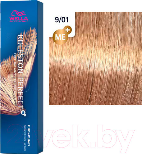 Изображение товара Крем-краска для волос Wella Professionals Koleston Perfect ME+ 9/01 (орех пекан)