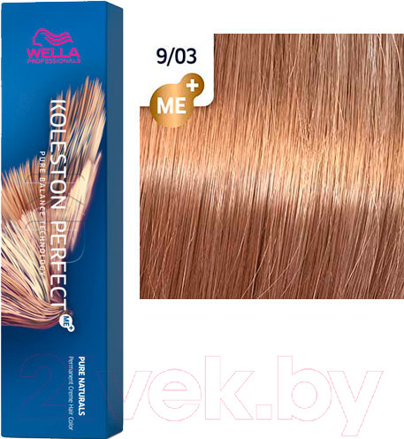 Изображение товара Крем-краска для волос Wella Professionals Koleston Perfect ME+ 9/03 (лен)
