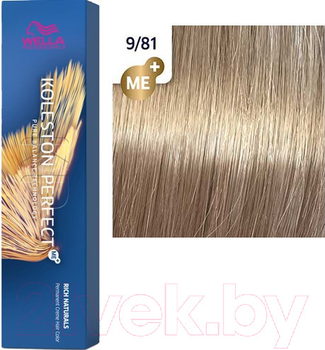 Изображение товара Крем-краска для волос Wella Professionals Koleston Perfect ME+ 9/81 (сливочный камео)