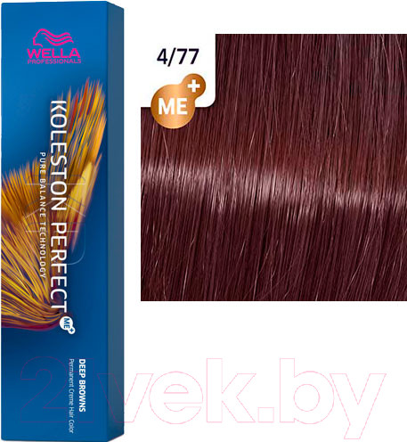 Изображение товара Крем-краска для волос Wella Professionals Koleston Perfect ME+ 4/77 (горячий шоколад)