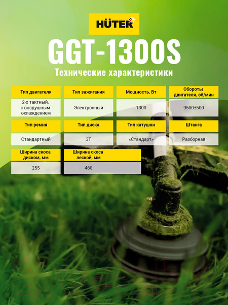 Изображение товара Триммер бензиновый Huter GGT-1300S (70/2/8)