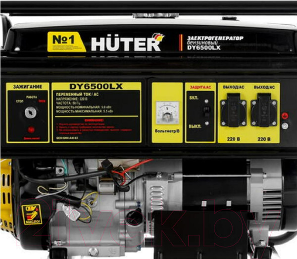 Изображение товара Бензиновый генератор Huter DY6500LX с колесами (64/1/15)