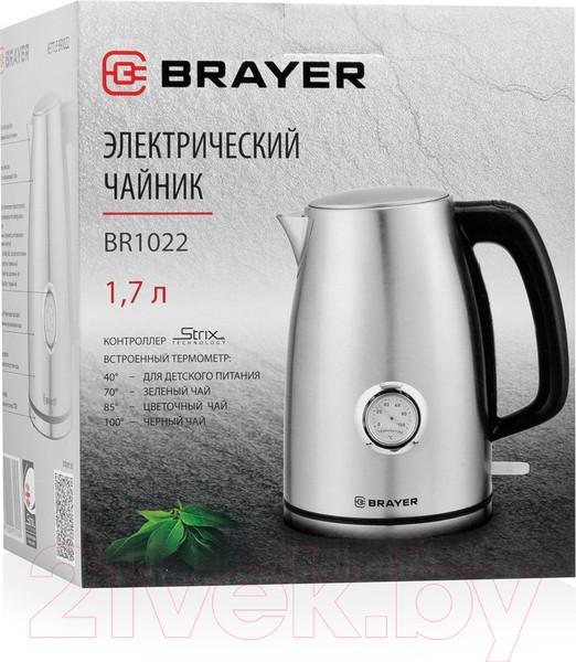 Изображение товара Электрочайник Brayer BR1022 (нержавеющая сталь)
