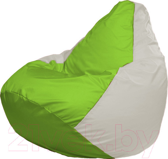 Изображение товара Бескаркасное кресло Flagman Груша Медиум XL Г1.1-183 (салатовый/белый)