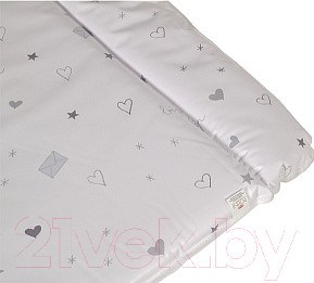 Изображение товара Пеленальный матрас Polini Kids French Teddy (белый/серый)