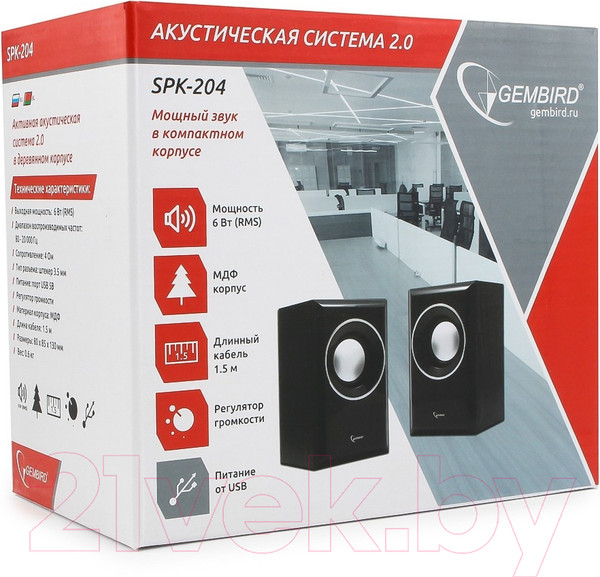 Изображение товара Мультимедиа акустика Gembird SPK-204
