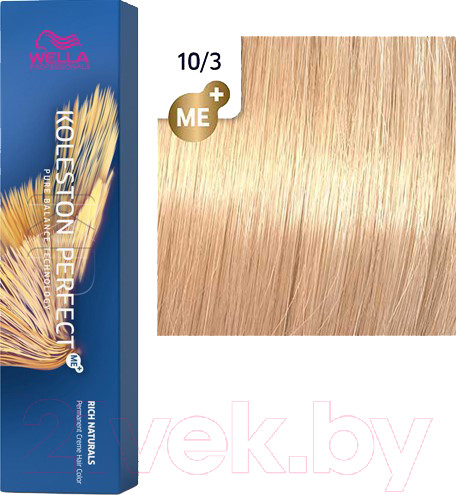 Изображение товара Крем-краска для волос Wella Professionals Koleston Perfect ME+ 10/3 (шампанское)