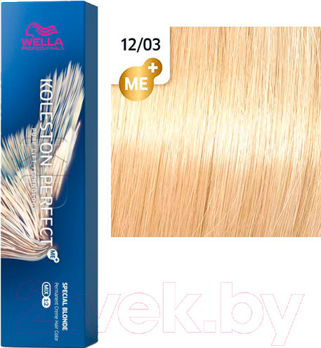 Изображение товара Крем-краска для волос Wella Professionals Koleston Perfect ME+ 12/03 (чайная роза)