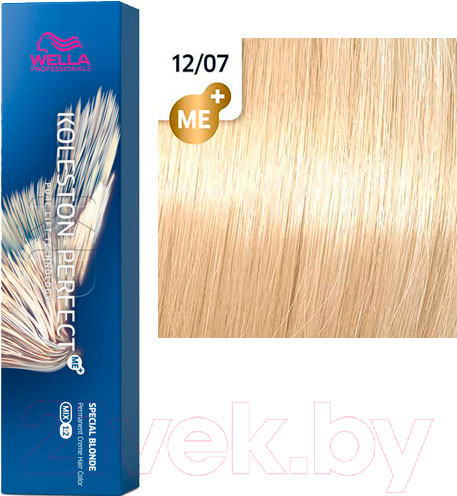 Изображение товара Крем-краска для волос Wella Professionals Koleston Perfect ME+ 12/07 (крем-брюле)