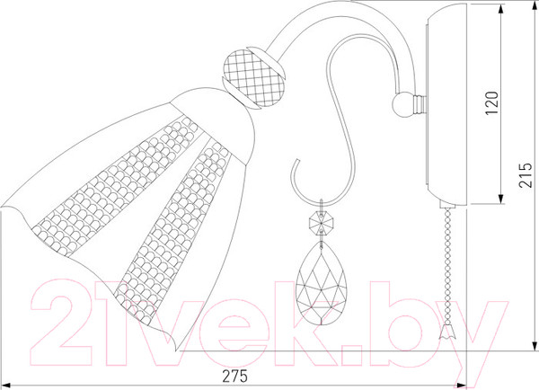 Изображение товара Бра Евросвет 30155/1 (античная бронза)