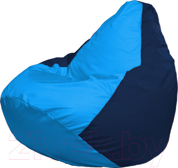Изображение товара Бескаркасное кресло Flagman Груша Медиум XL Г1.1-272 (голубой/тёмно-синий)