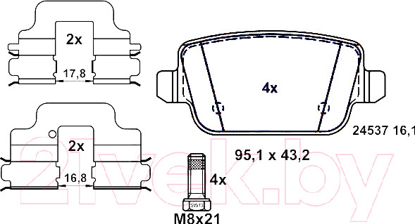 Изображение товара Тормозные колодки ATE 13046027232
