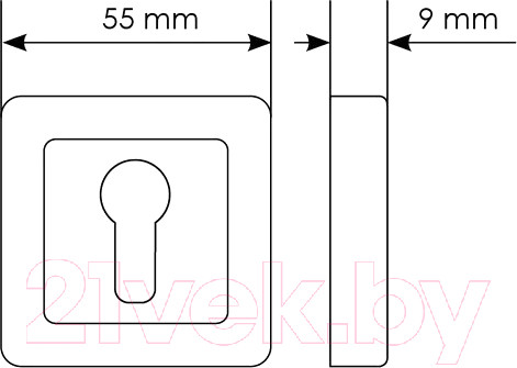 Изображение товара Накладка на цилиндр Morelli MH-KH-S55 SC/CP
