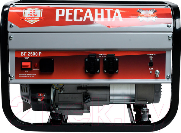 Изображение товара Бензиновый генератор Ресанта БГ 2500 Р (64/1/50)