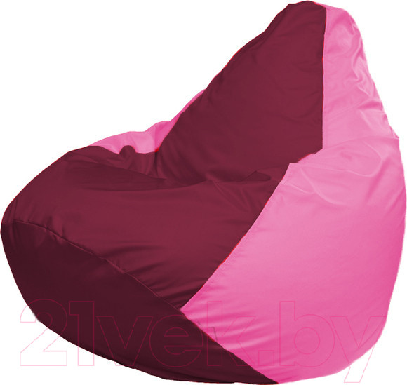 Изображение товара Бескаркасное кресло Flagman Груша Медиум XL Г1.1-306 (бордовый/розовый)