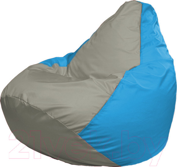 Изображение товара Бескаркасное кресло Flagman Груша Медиум XL Г1.1-337 (серый/голубой)