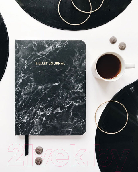 Изображение товара Записная книжка Эксмо Блокнот в точку. Bullet Journal (мрамор)