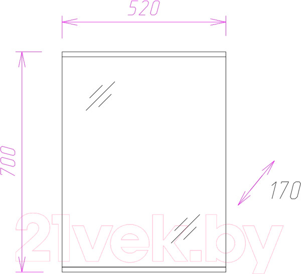 Изображение товара Зеркало Onika Крит 52.00 (205211)
