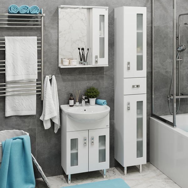 Изображение товара Шкаф с зеркалом для ванной Onika Кристалл 58.01 R (205818)