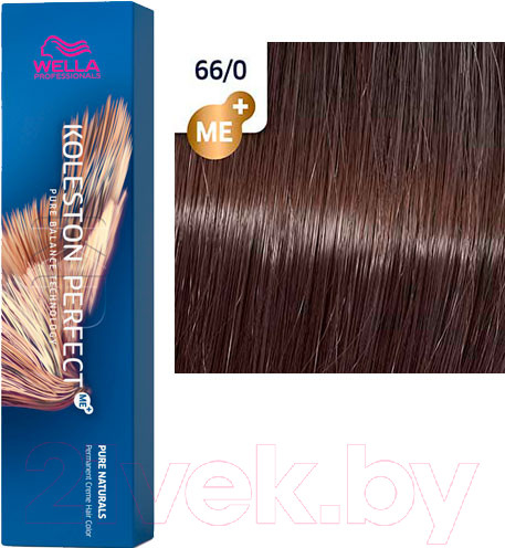 Изображение товара Крем-краска для волос Wella Professionals Koleston Perfect ME+ 66/0 (темный блонд интенсивный натуральный)