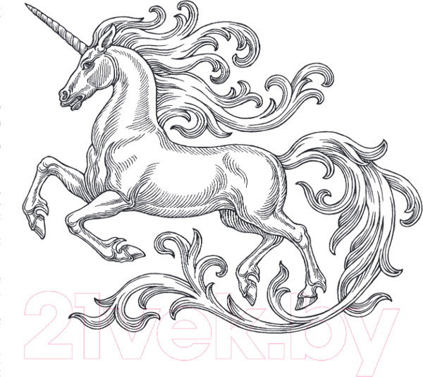 Изображение товара Раскраска-антистресс Эксмо Единороги Раскраска-антистресс для творчества и вдохновения