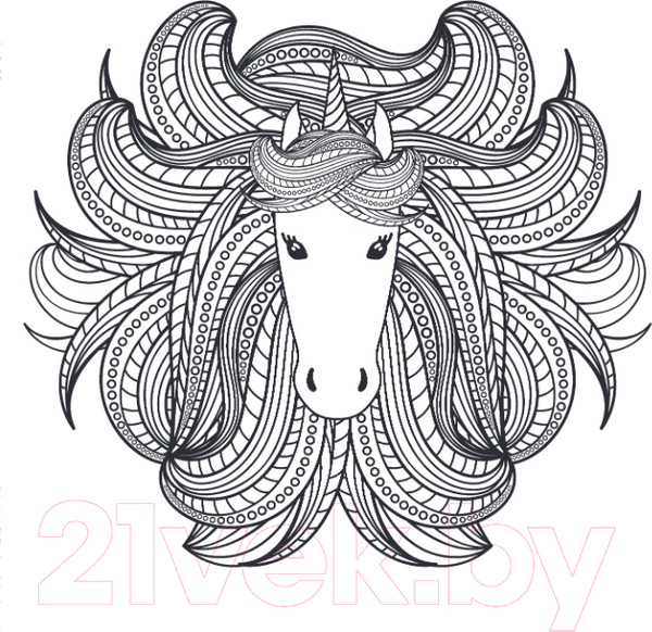 Изображение товара Раскраска-антистресс Эксмо Единороги Раскраска-антистресс для творчества и вдохновения