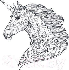 Изображение товара Раскраска-антистресс Эксмо Единороги Раскраска-антистресс для творчества и вдохновения