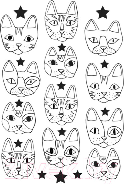 Изображение товара Раскраска-антистресс Эксмо Кототерапия. Раскраска-антистресс для взрослых