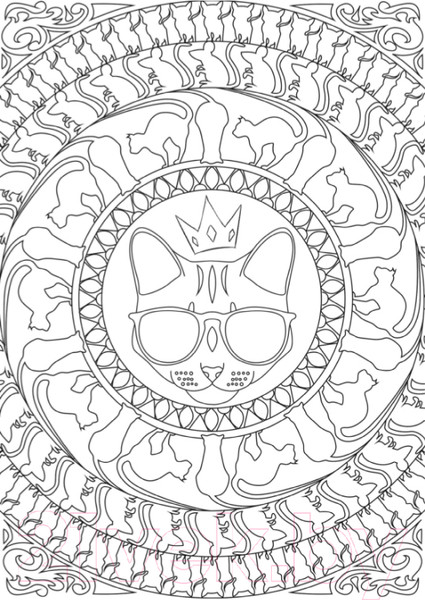 Изображение товара Раскраска-антистресс Эксмо Кототерапия. Раскраска-антистресс для взрослых