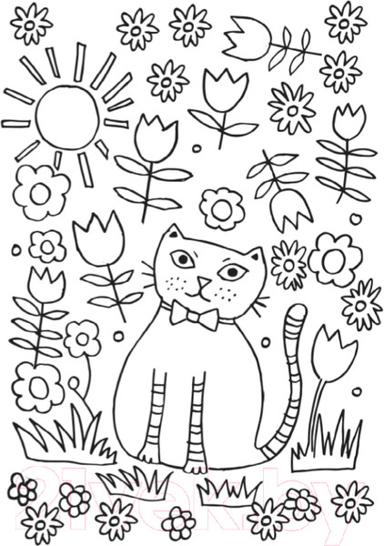 Изображение товара Раскраска-антистресс Эксмо Кототерапия. Раскраска-антистресс для взрослых