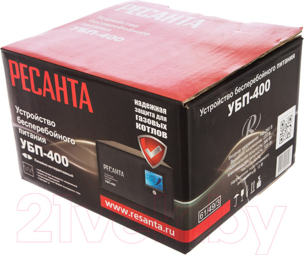 Изображение товара ИБП Ресанта УБП-400 (61/49/3)