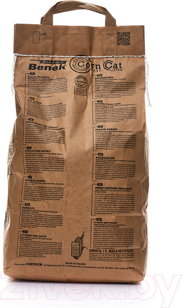 Изображение товара Наполнитель для туалета Super Benek Corn Cat Морской бриз (7л/4.35кг)