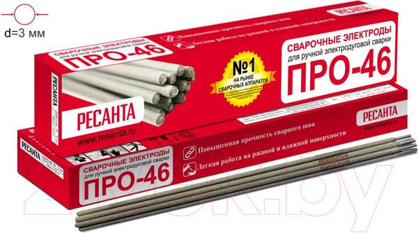 Изображение товара Электрод Ресанта ПРО-46 Ф4.0 / 71/6/39 (3кг)