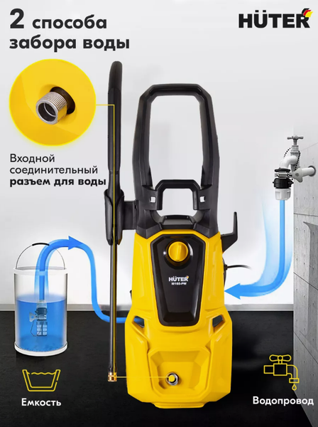 Изображение товара Мойка высокого давления Huter M165-РW (70/8/7)